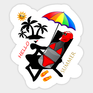 Hello summer Sticker